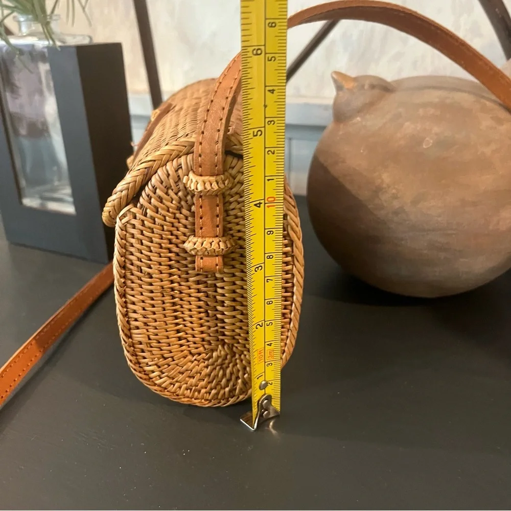 Authentic Handmade Rattan Bali Indonesia Women Beach Hobo Shoulder Bag Purse